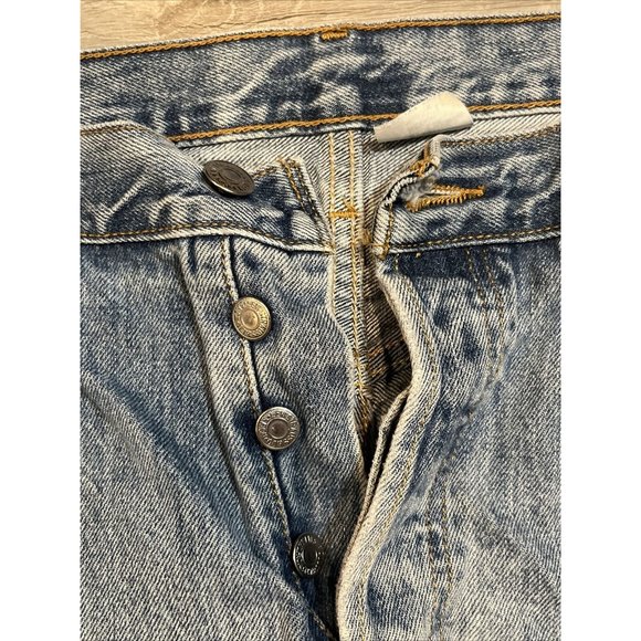 Levis 501 Jeans Mens 36x32 Made in Mexico‎ Blue Button Fly Medium Wash Denim - Picture 2 of 7